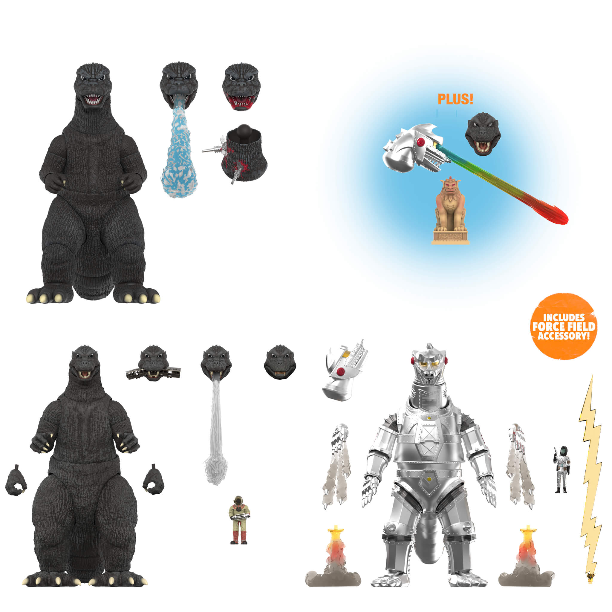 Toho ULTIMATES! Wave 07 - Godzilla 74, Mechagodzilla 74, Godzilla 54 and Super Pack