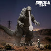 Godzilla 74 figure with atomic breath, facing a small astronaut figure. Toho ULTIMATES! Wave 07.