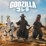 Toho ULTIMATES! Wave 07 figures: Mechagodzilla 74, Godzilla 74, and Godzilla 54