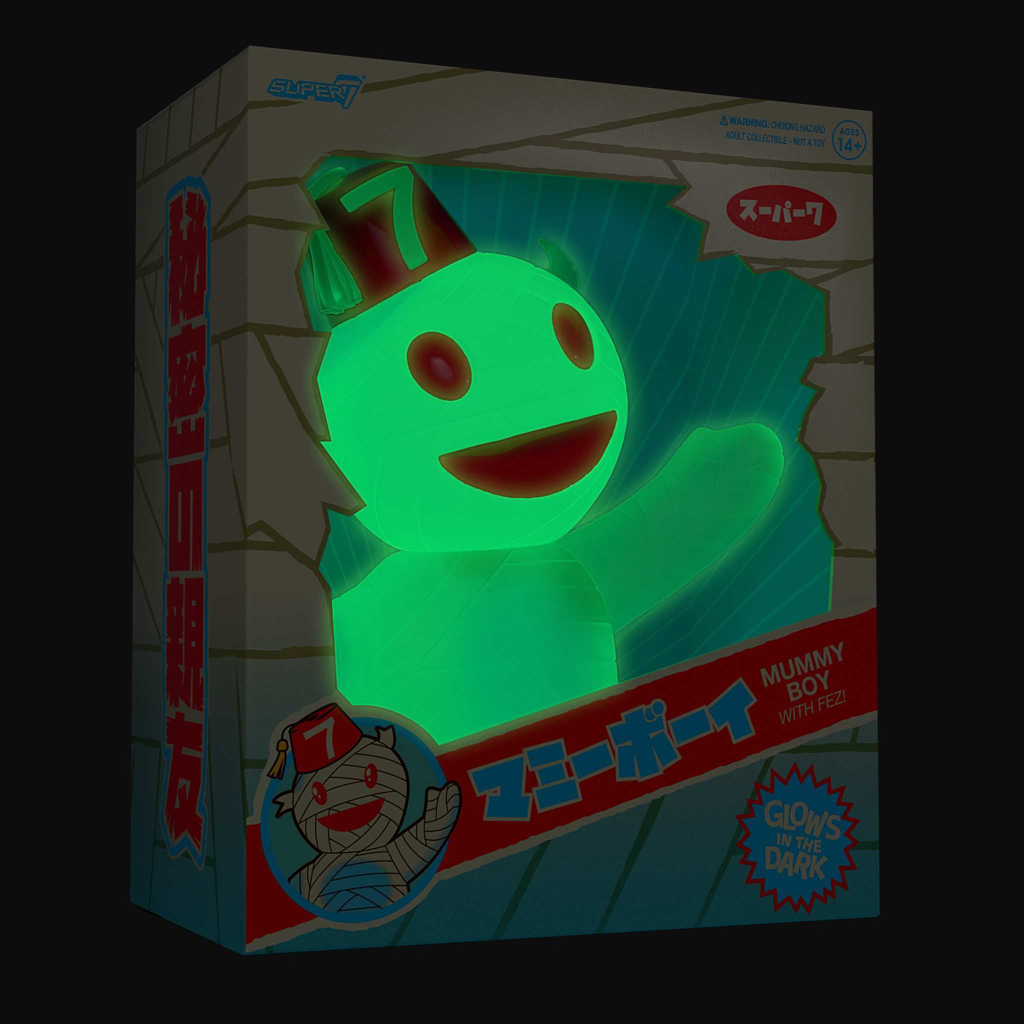 Super7 Vinyl - Mummy Boy (Glow w/ Fez)