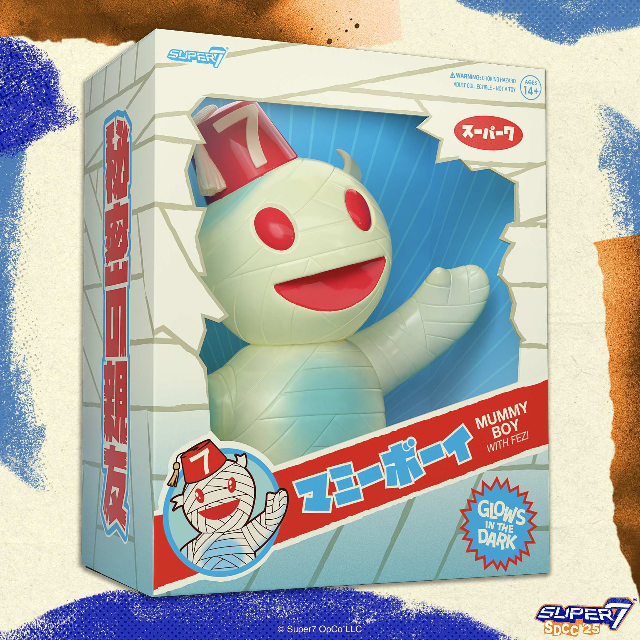 Super7 Vinyl - Mummy Boy (Glow w/ Fez)