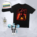 Micronauts ReAction+ Wave 06 Bundle - Time Traveler (Clear), Acroyear, Hat & T-Shirt