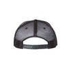Back view of G I Joe Trucker Hat showing black mesh panels and adjustable snap strap