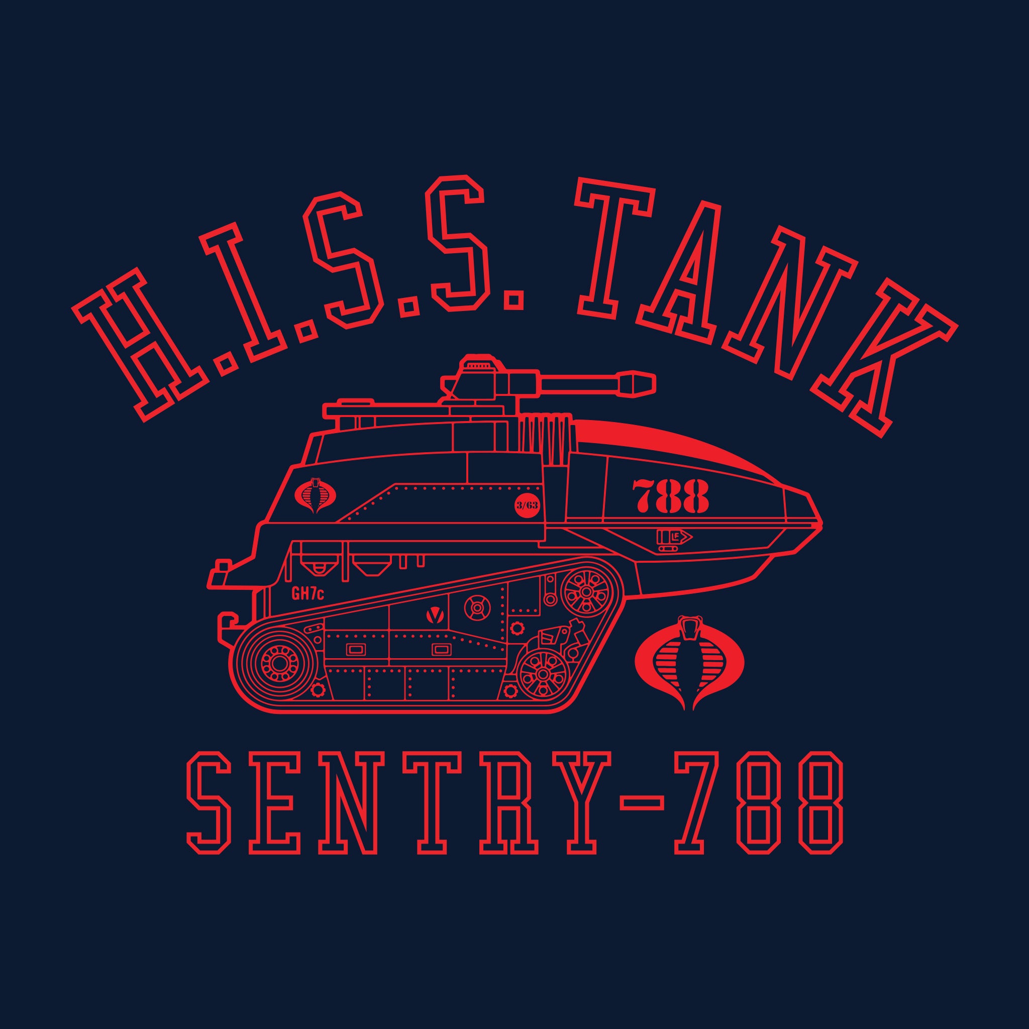 G.I. Joe Hiss Tank T-shirt - NAVY