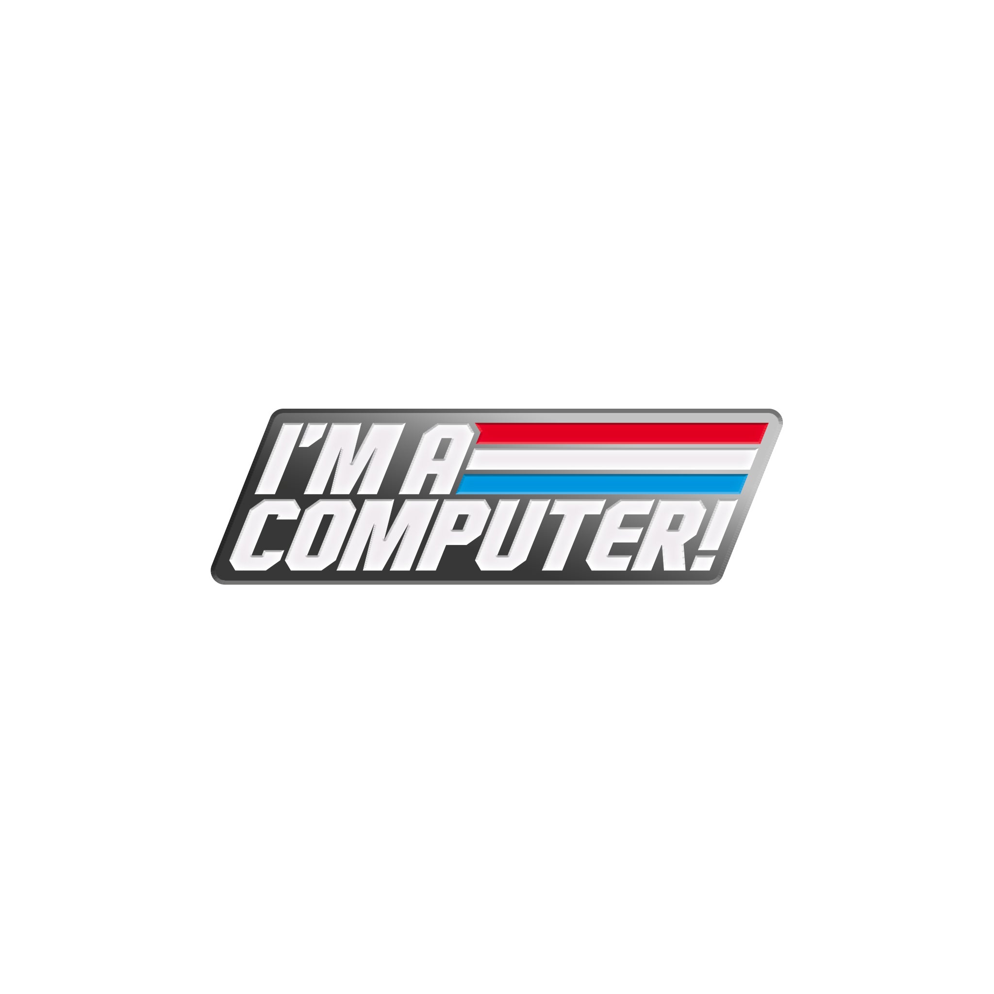 G.I. Joe Enamel Pin - I'm a Computer PSA