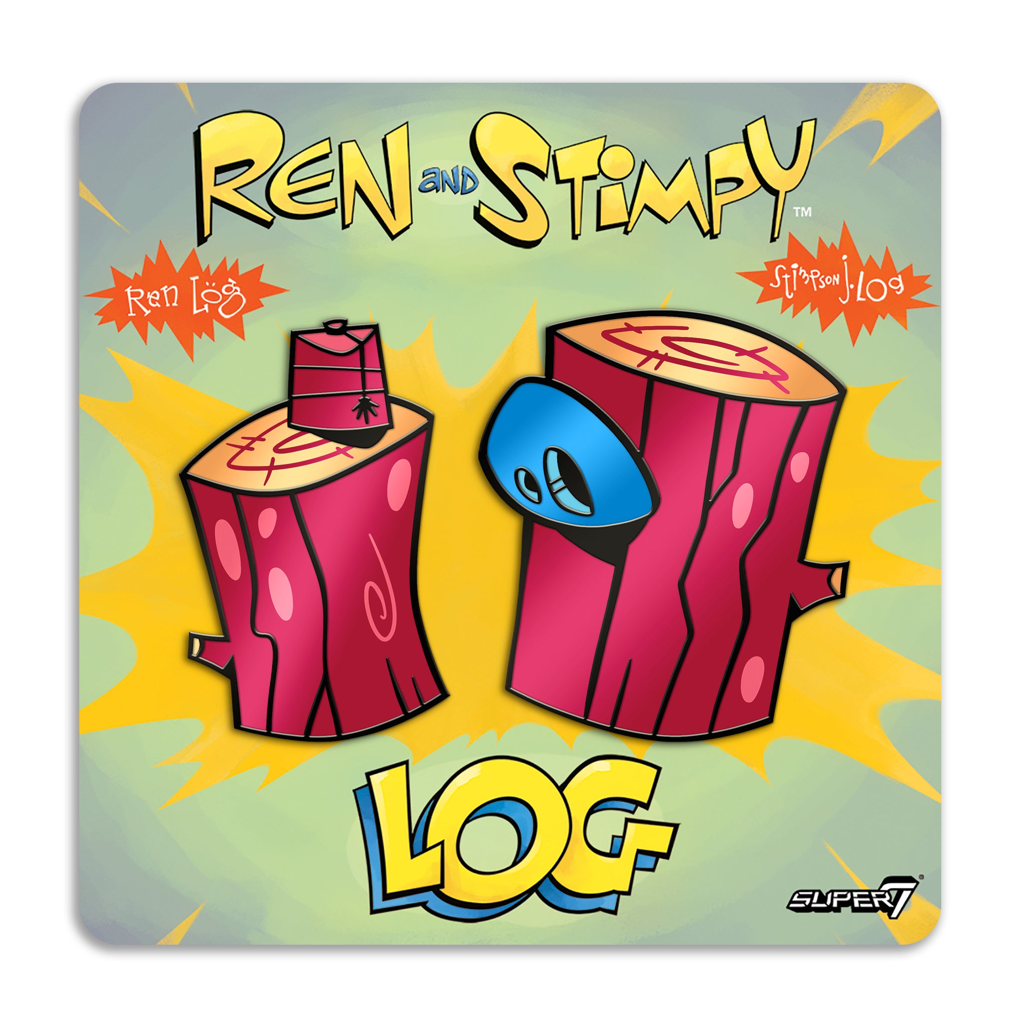 Ren & Stimpy Enamel Pin - LOG! 2-Pin Set