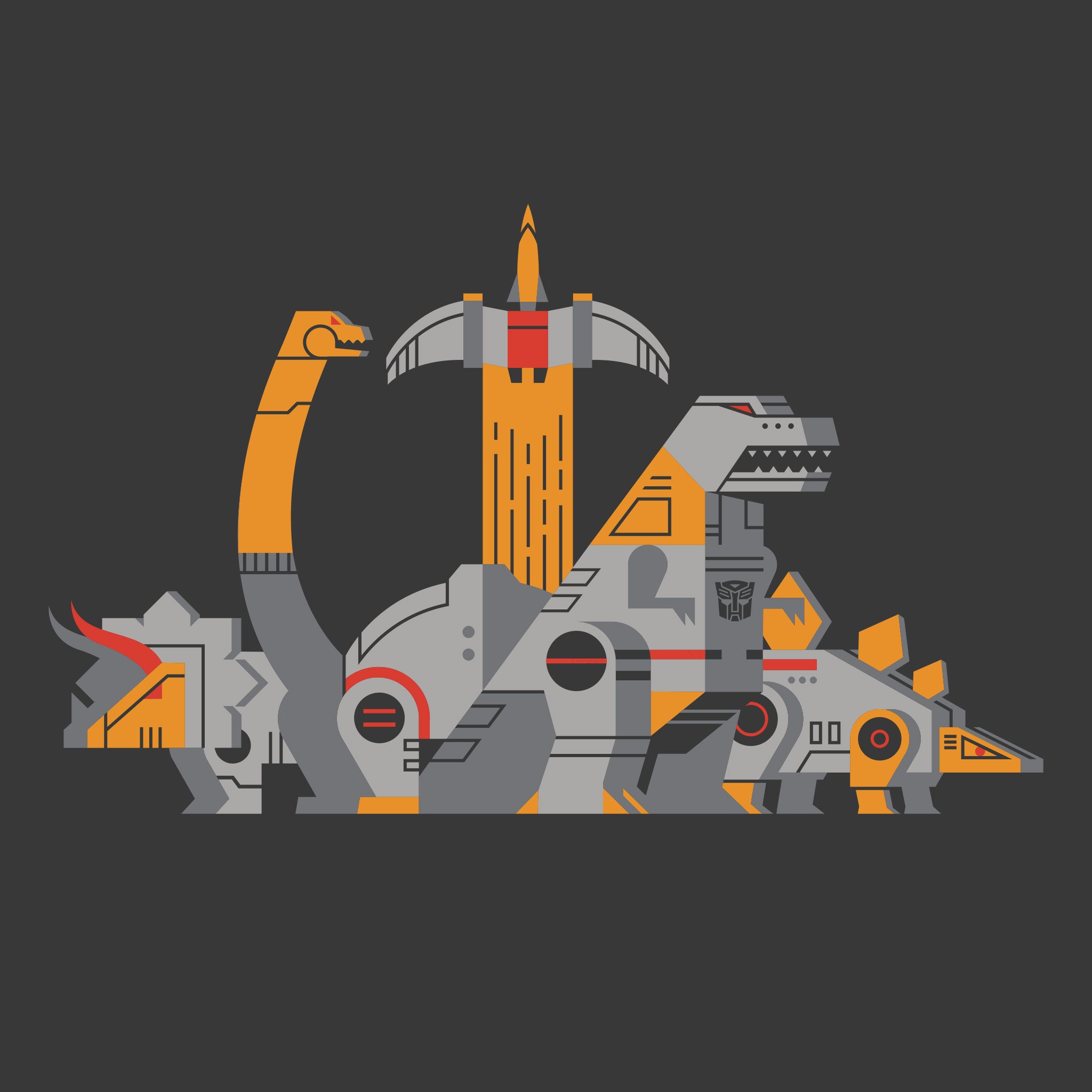 Transformers T-Shirt - Geometric Dinobots