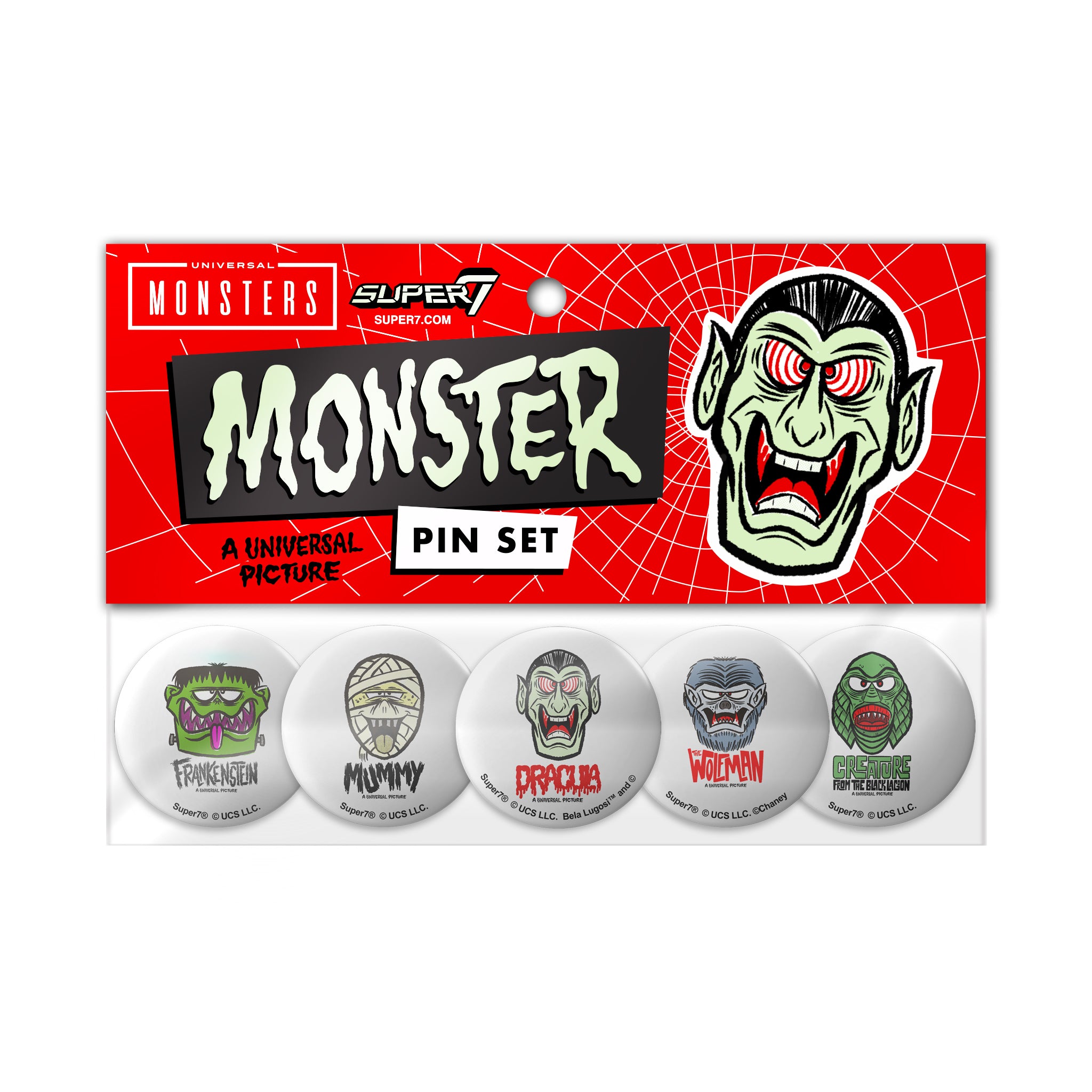 Universal Monsters Button Pack - FreakyFaces (Set of 5)