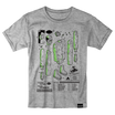 Grey Universal Monsters Frankenstein Instructions T shirt with a schematic diagram of Frankenstein and retro graphics.