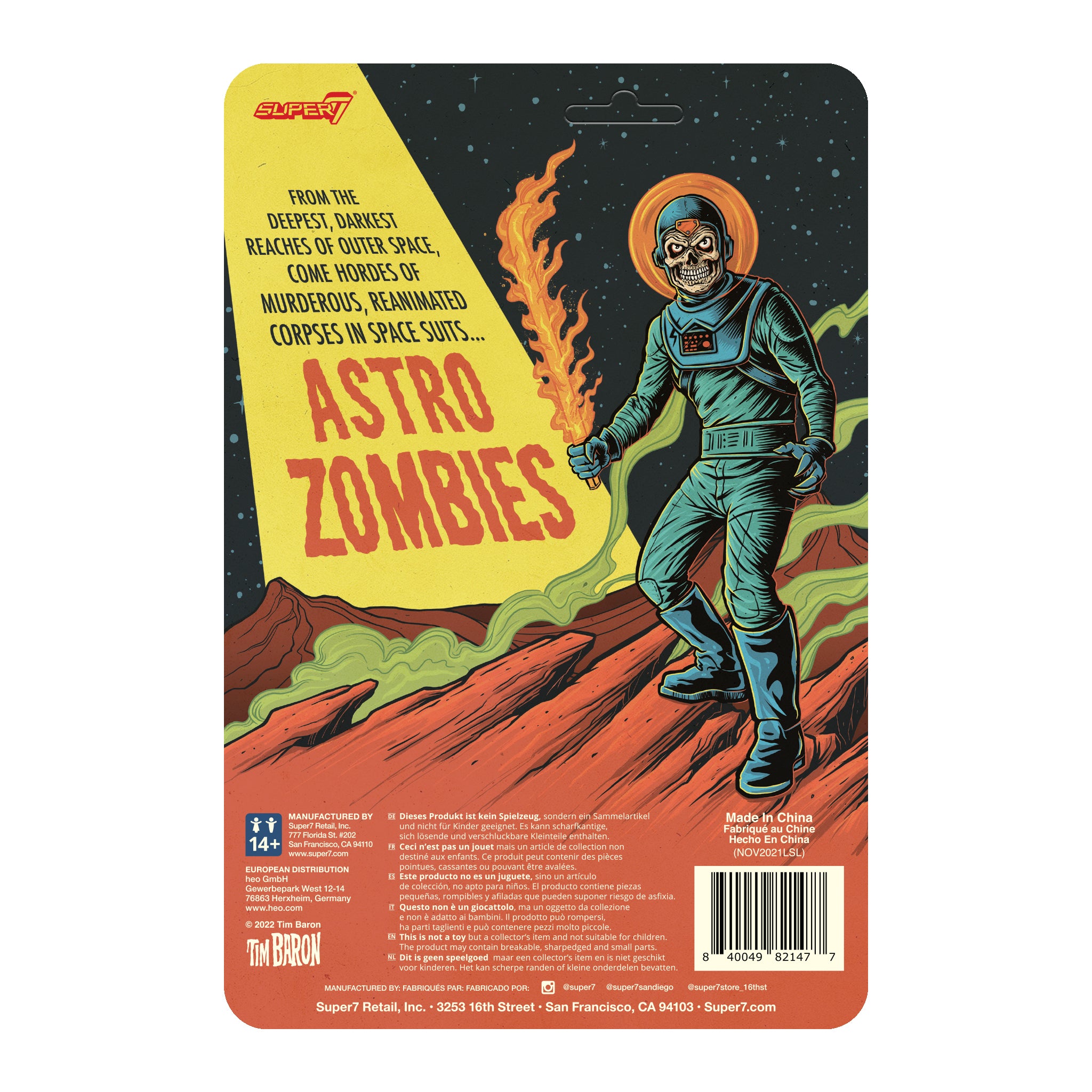 Astro Zombies ReAction Figure Wave 1 - Astro Zombie (Teal/Blue)