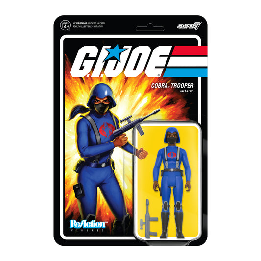 G.I. Joe ReAction Wave 4 - Cobra Female Trooper Long Black Hair (Dk Brown)