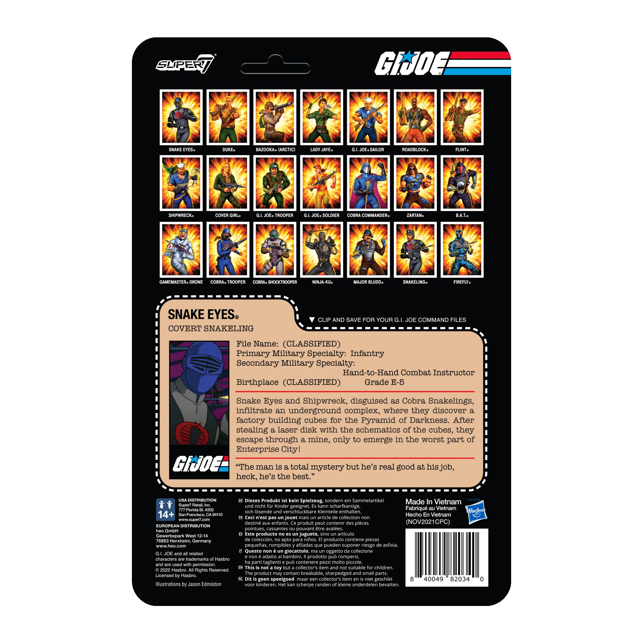 G.I. Joe ReAction Wave 4 - Snake Eyes (Pyramid of Darkness)