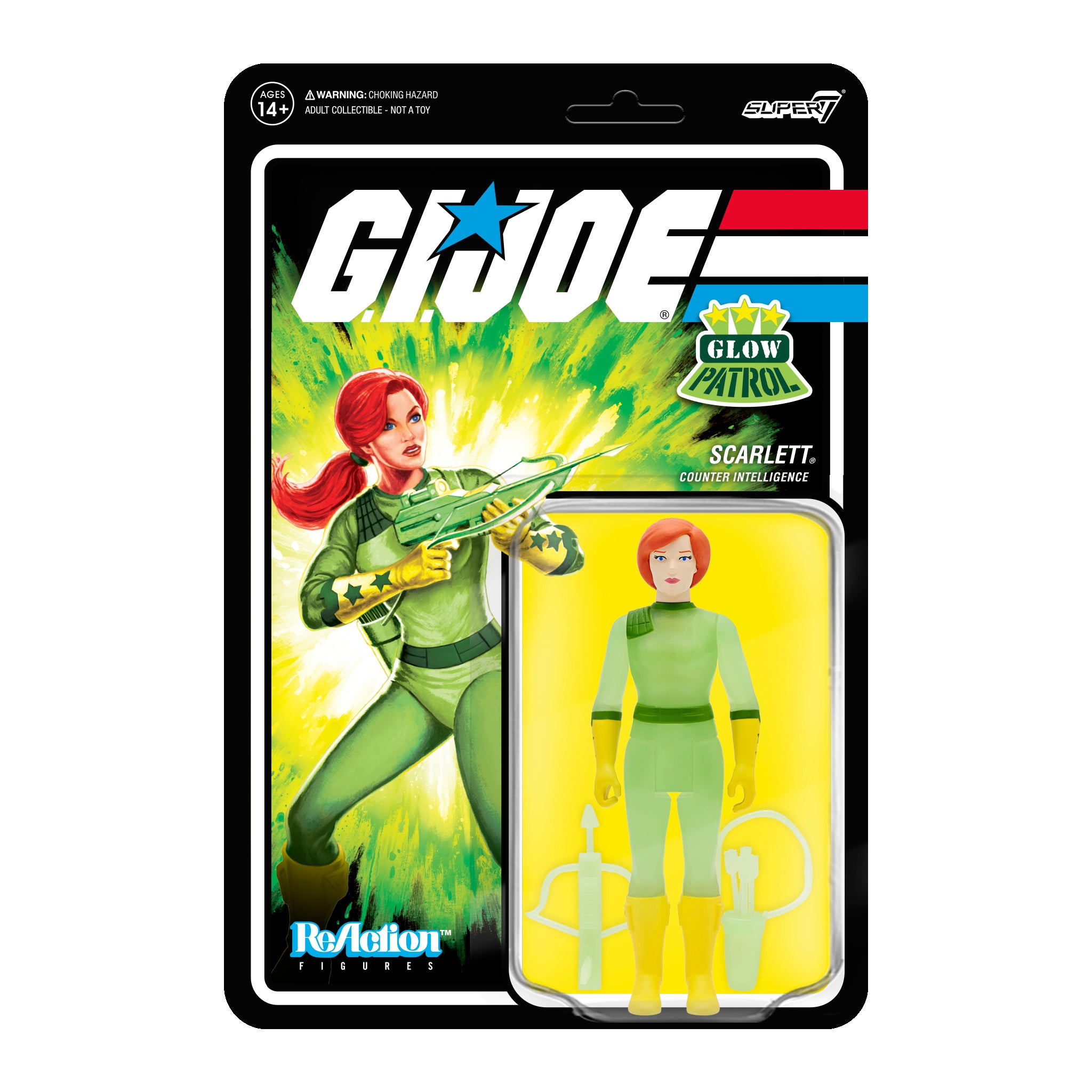 G.I. Joe ReAction Figures Wave 1b - Scarlett (Glow Patrol)