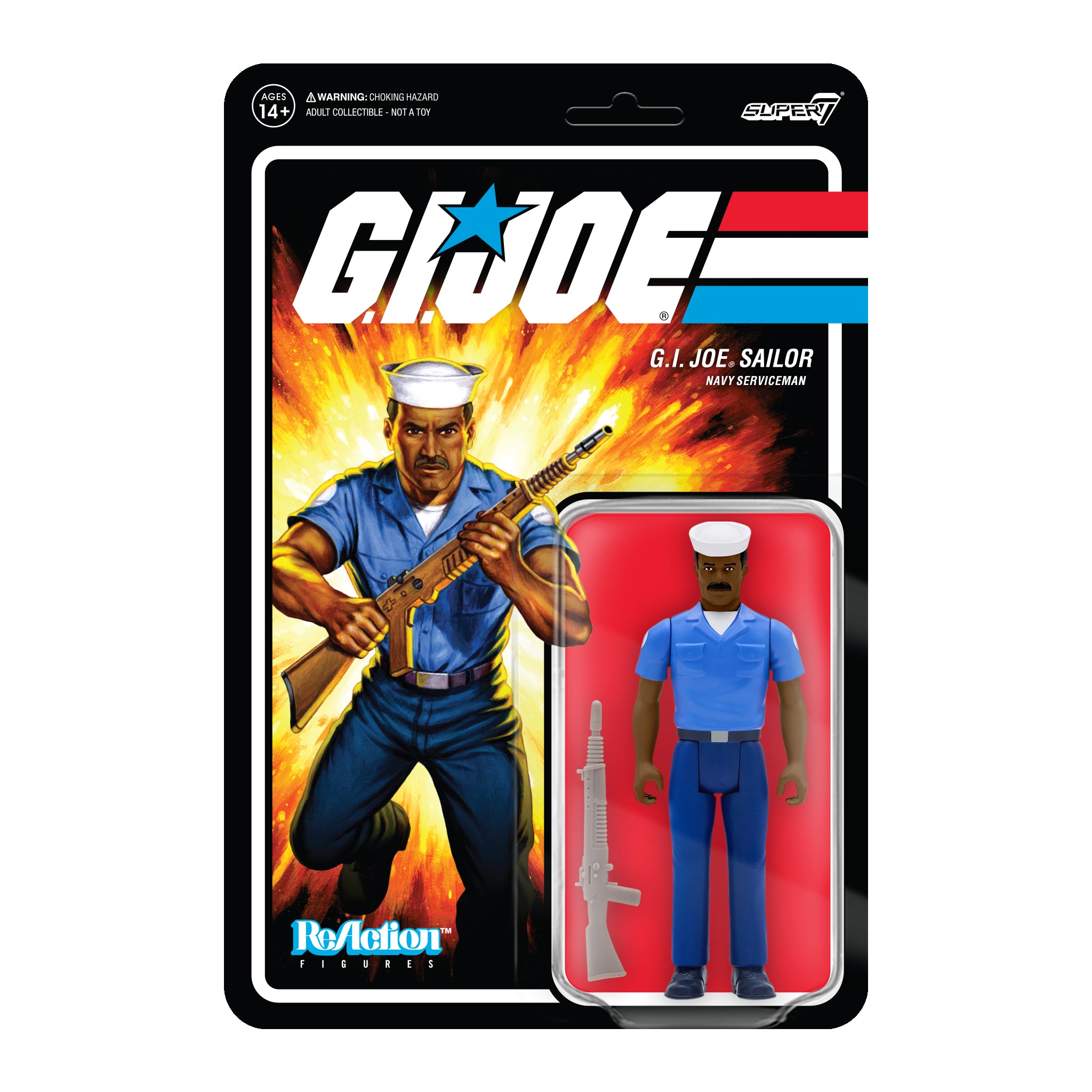 G.I. Joe ReAction Figures Wave 2 - Blueshirt Mustache (Brown)