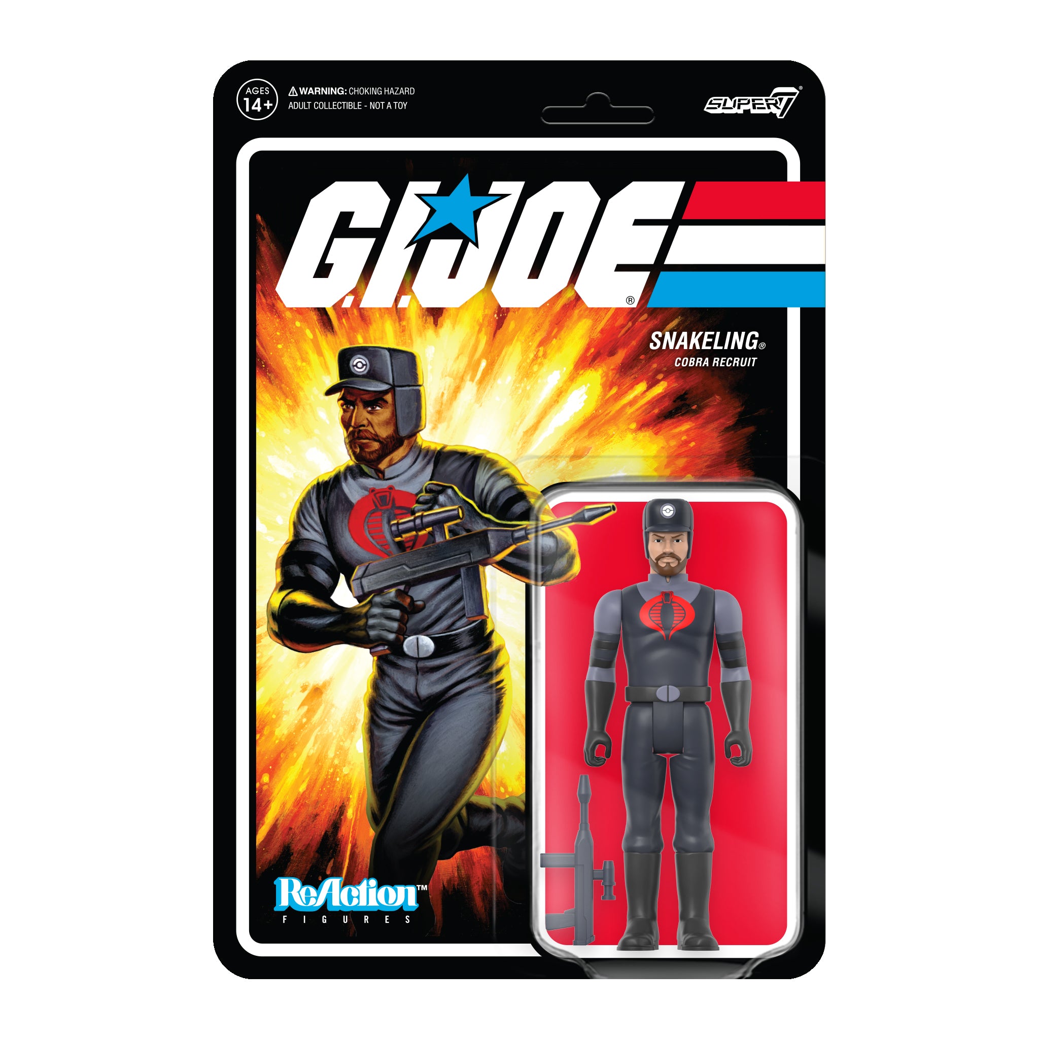 G.I. Joe ReAction Figures Wave 3 - Cobra Snakeling Factory Worker Beard (Tan)