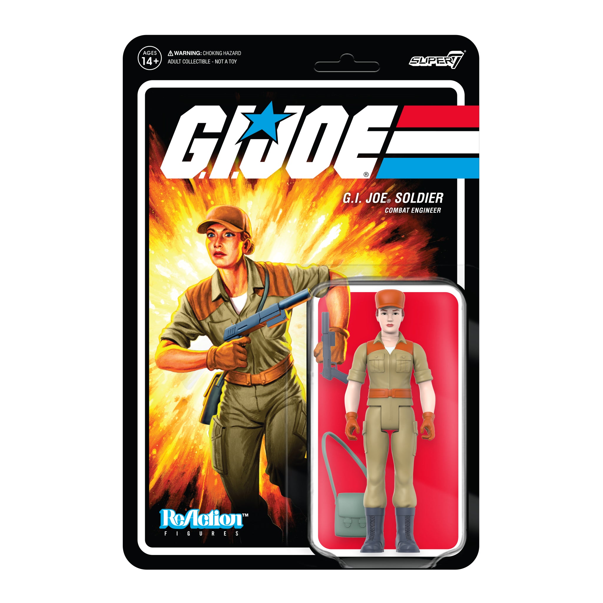 G.I. Joe ReAction Figures Wave 3 - Female Combat Engineer Bun Hair (Pink)