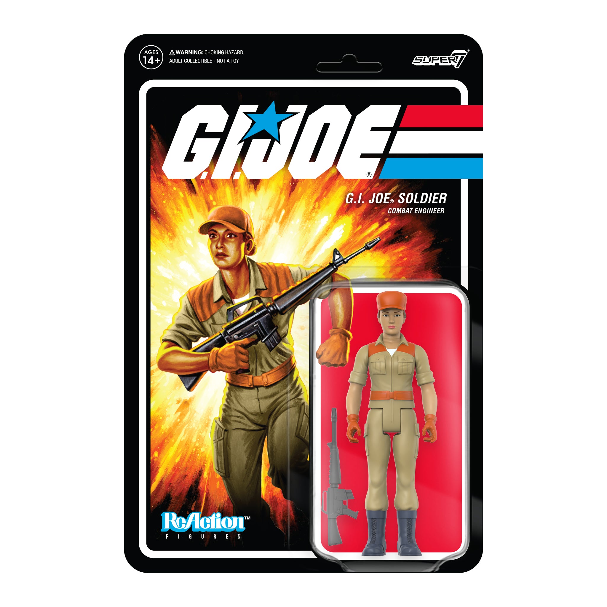 G.I. Joe ReAction Figures Wave 3 - Female Combat Engineer Bun Hair (Tan)
