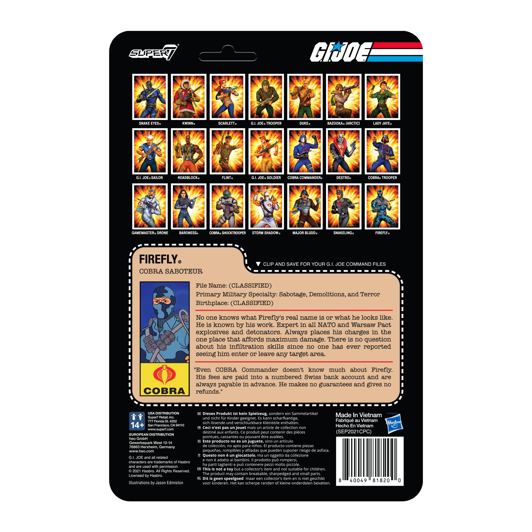G.I. Joe ReAction Figures Wave 3 - Firefly (Comic Colors)