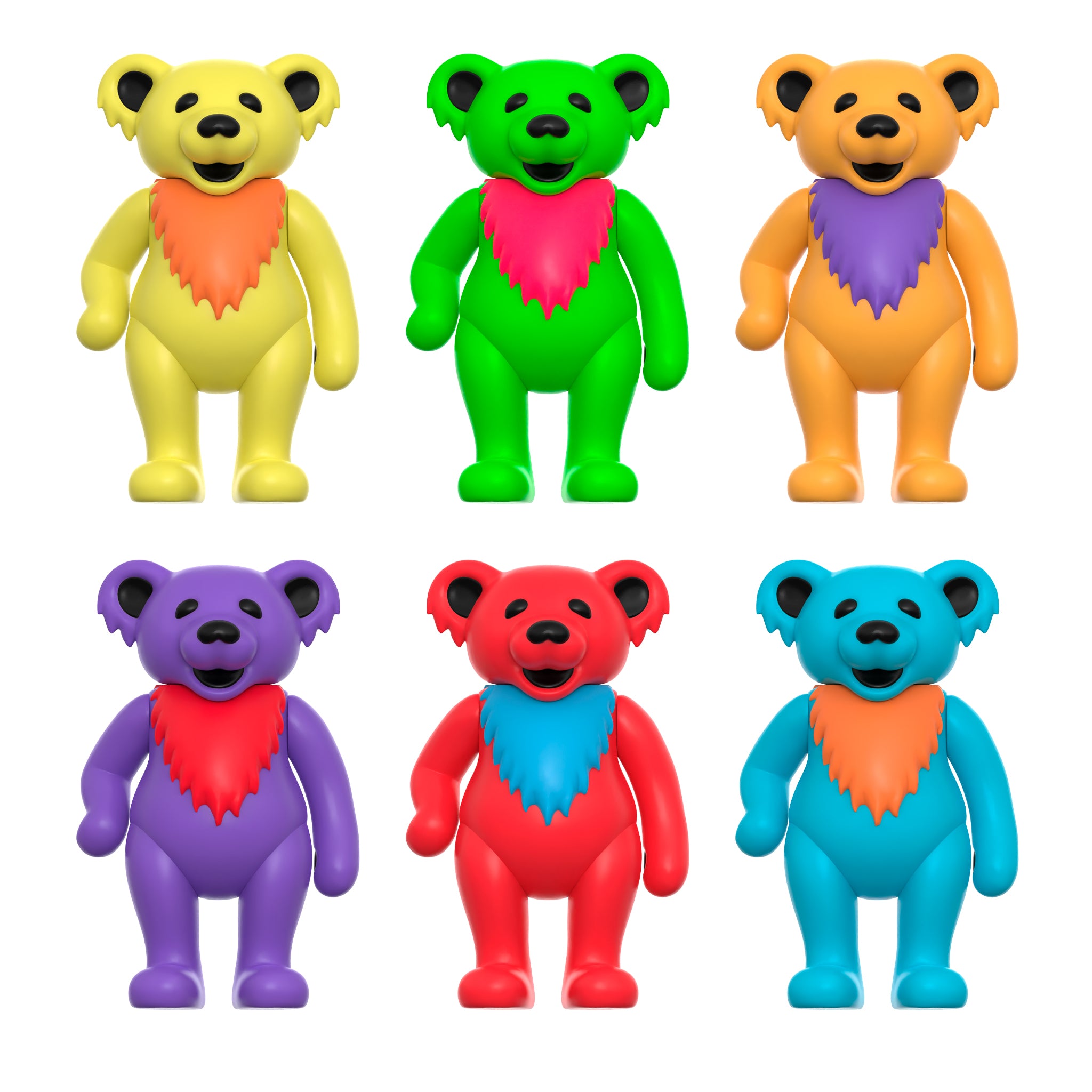Grateful Dead Reaction Wave 3 - Dancing Bears Glow Box Flat (6 Figures)