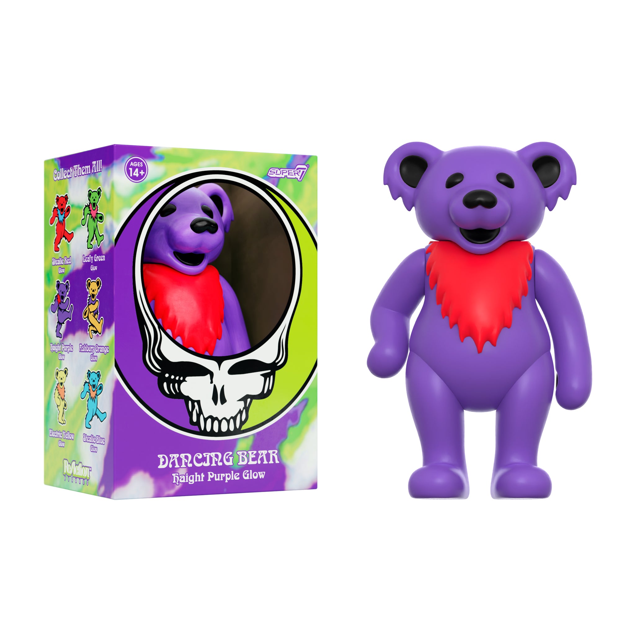 Grateful Dead ReAction Figure - Dancing Bear Glow (Haight Purple)