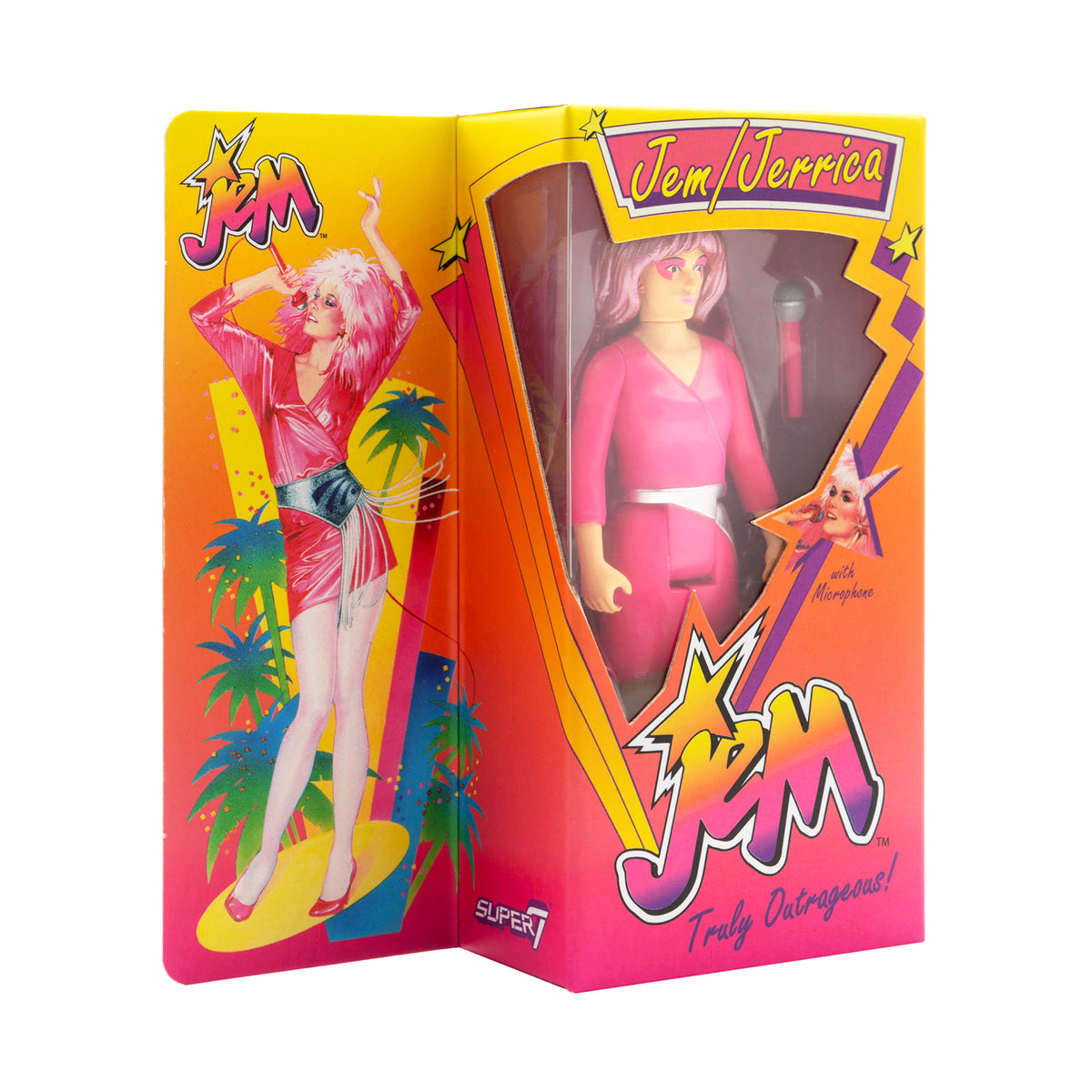 Jem And The Holograms ReAction W2 Jem (Neon) [Retro Box] Super7