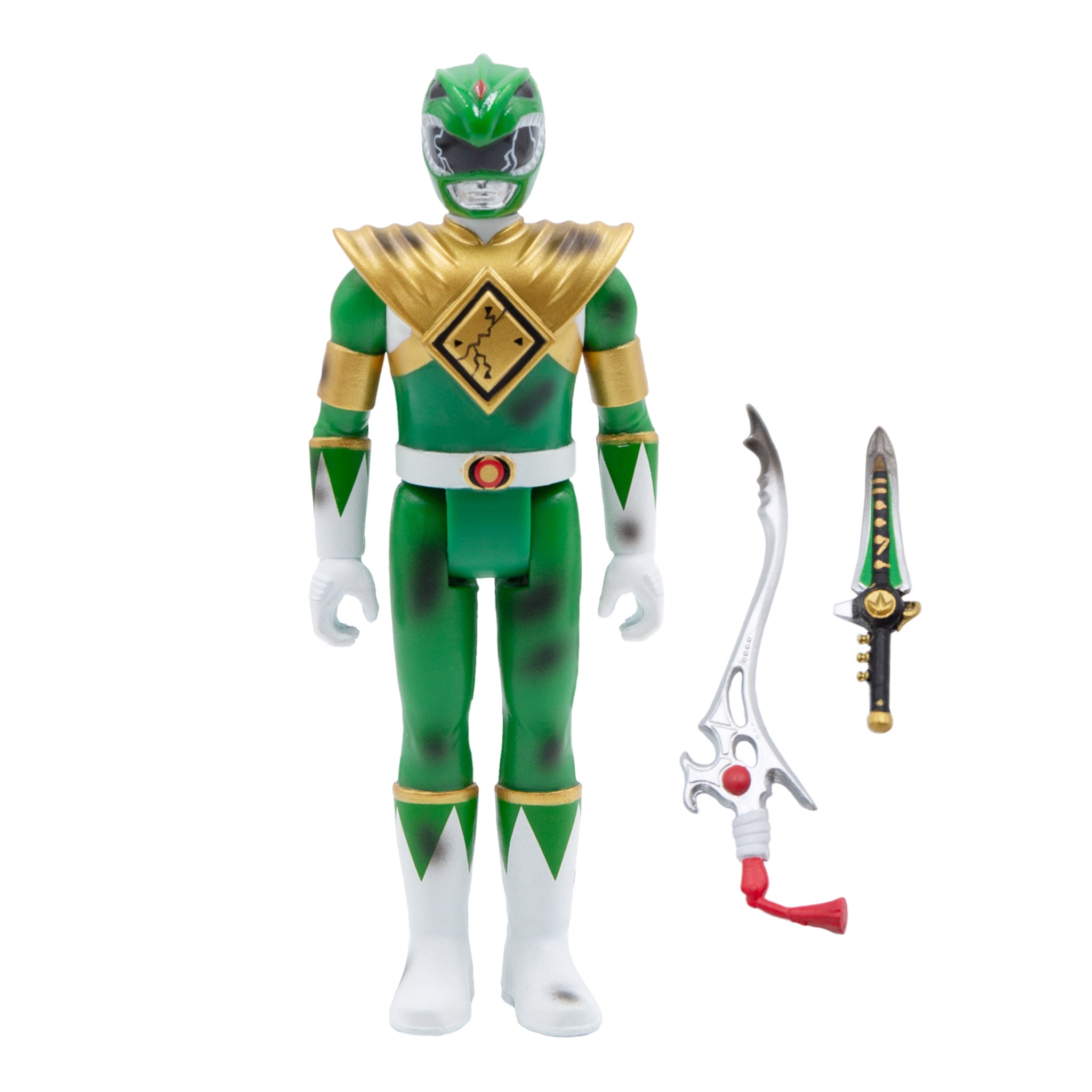 Mighty Morphin' Power Rangers Reaction Figure - Green Ranger (Battle Damaged)