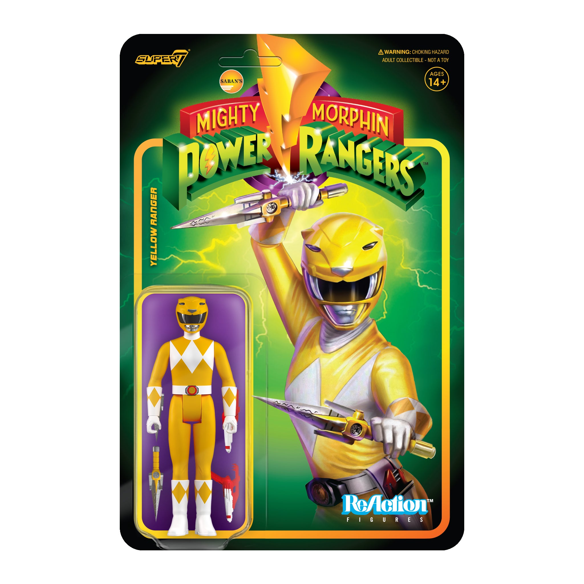 Mighty Morphin Power Rangers ReAction Figure Wave 3 - Yellow Ranger