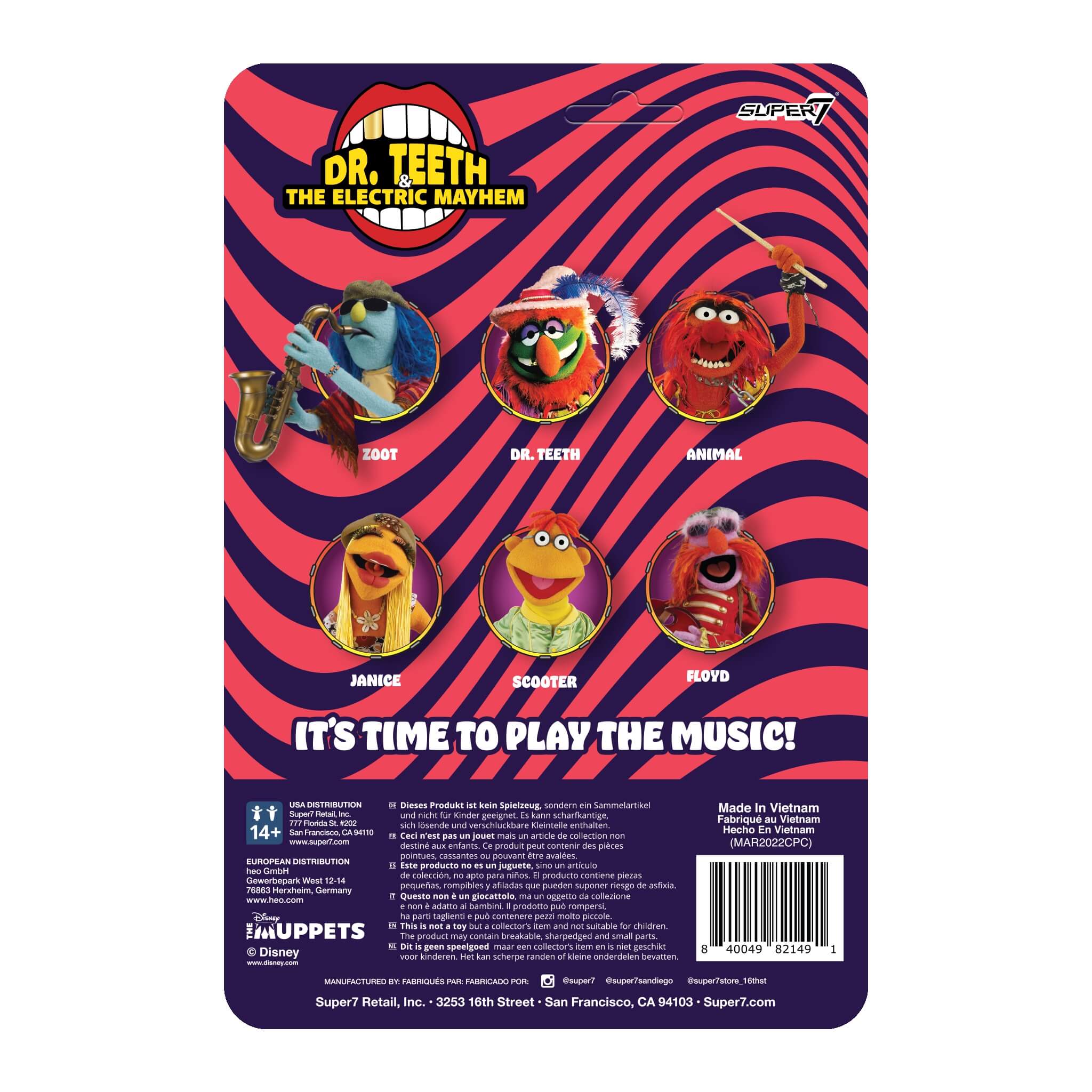 The Muppets ReAction Figures Wave 1  - Electric Mayhem Band - Dr. Teeth