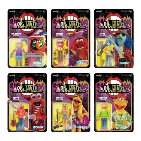 The Muppets ReAction Figures Wave 1  - Electric Mayhem Band Set of 6
