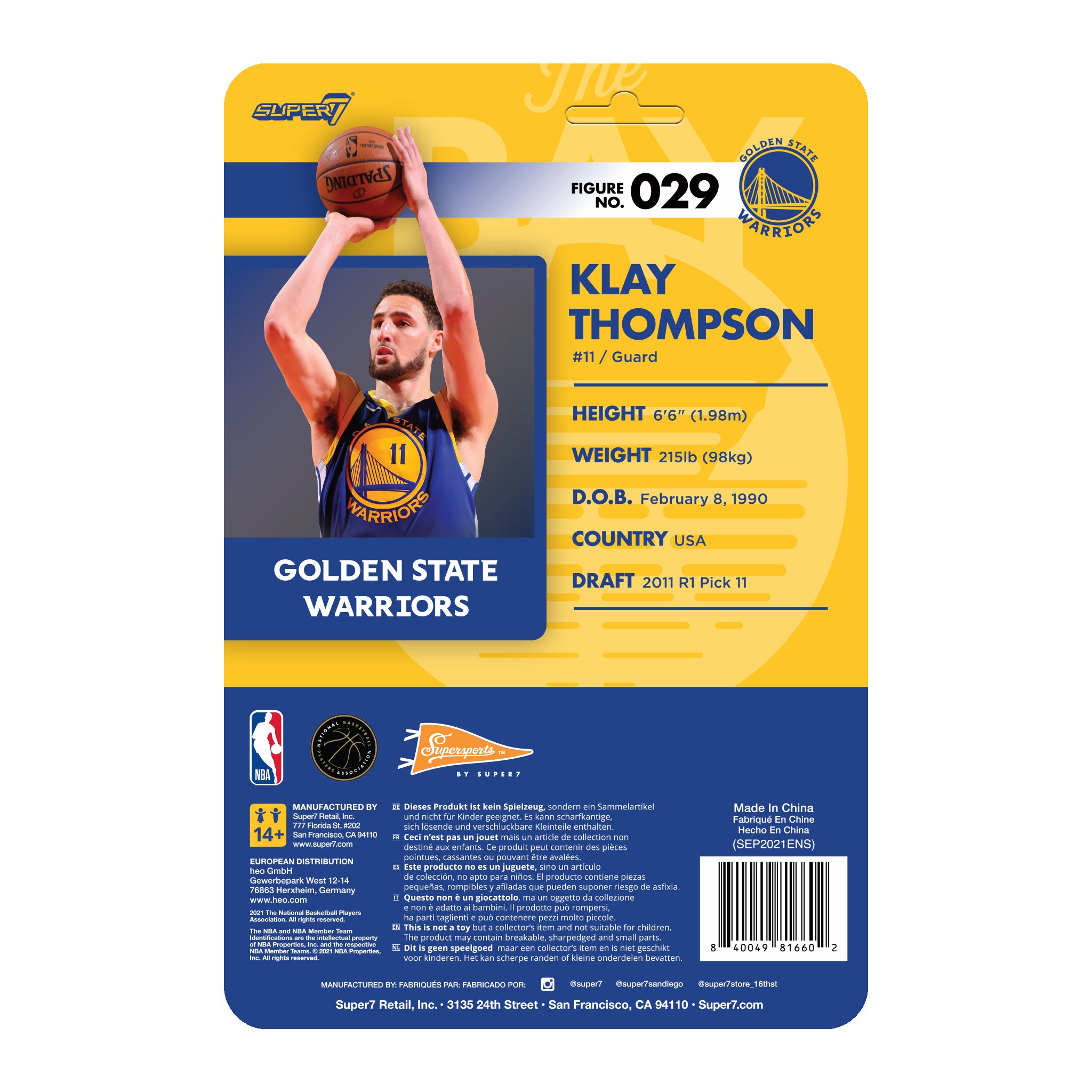 NBA Supersports Figure Wave 4 - Klay Thompson (Warriors)
