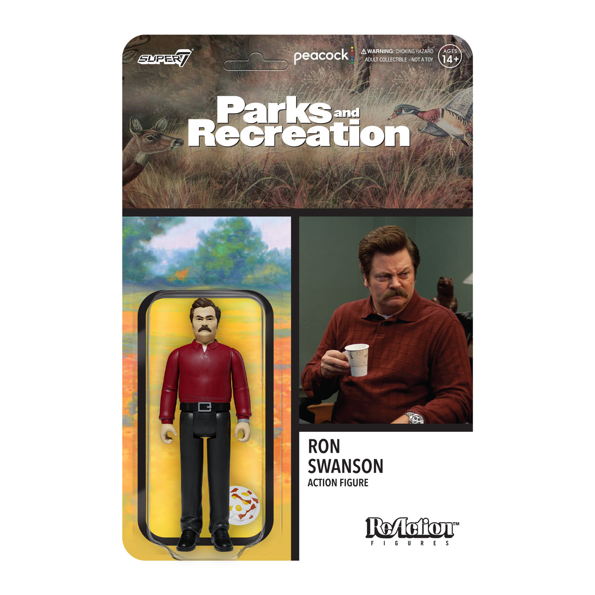 Ron was made for this 😤 #ParksAndRec is streaming now on Peacock.  #RonSwanson #NickOfferman #ParksAndRecreation, image size:1200x1200
