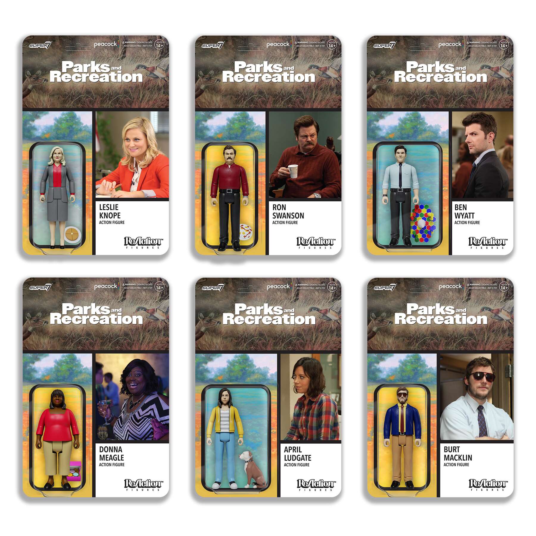 Parks and Recreation ReAction Figures - Wave 1 Set of 6