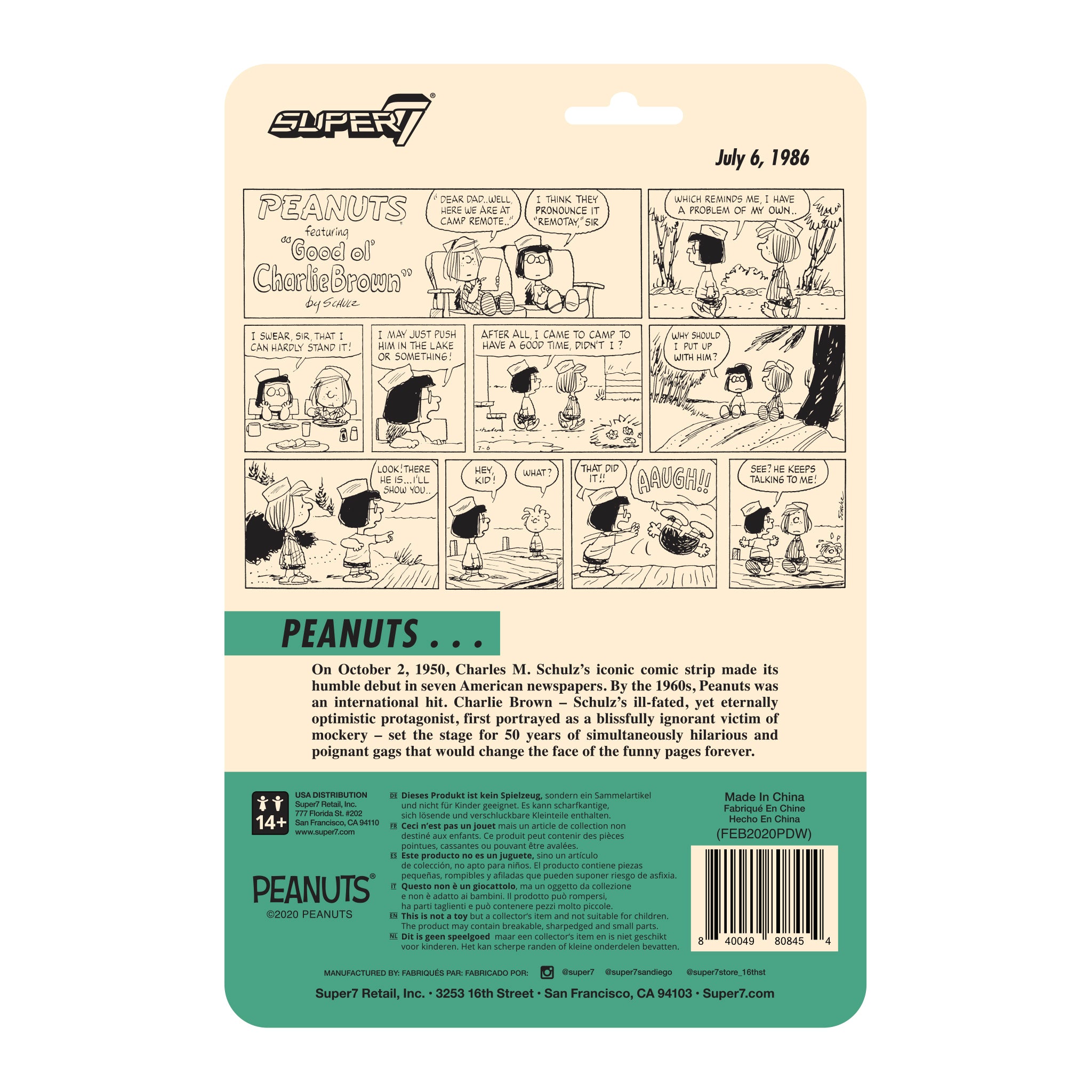 Peanuts ReAction Wave 3  - Camp Peppermint Patty