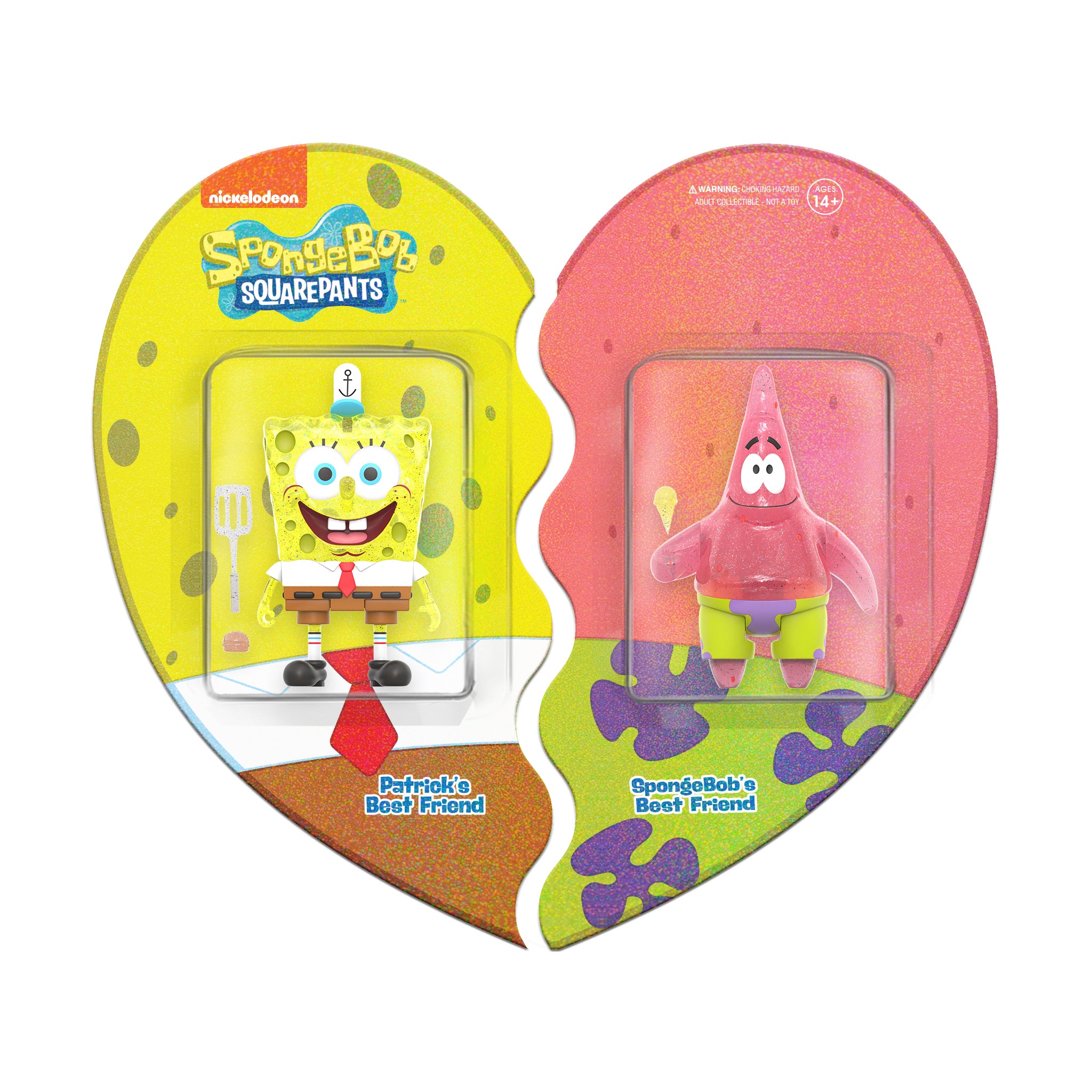 SpongeBob SquarePants ReAction - SpongeBob and Patrick BFF 2-Pack (Glitter)