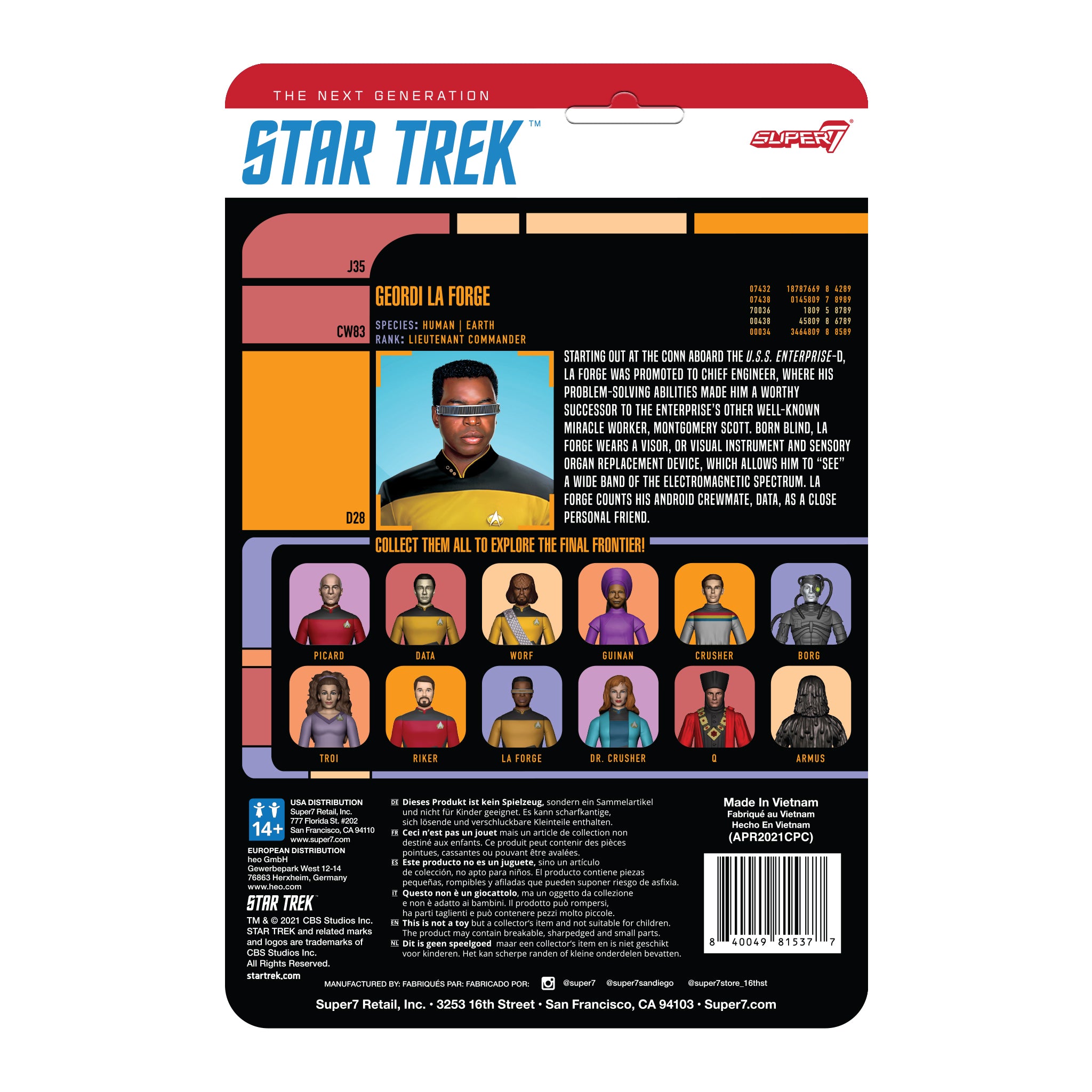 Star Trek: The Next Generation ReAction Figure Wave 2 - Lt. Commander La Forge