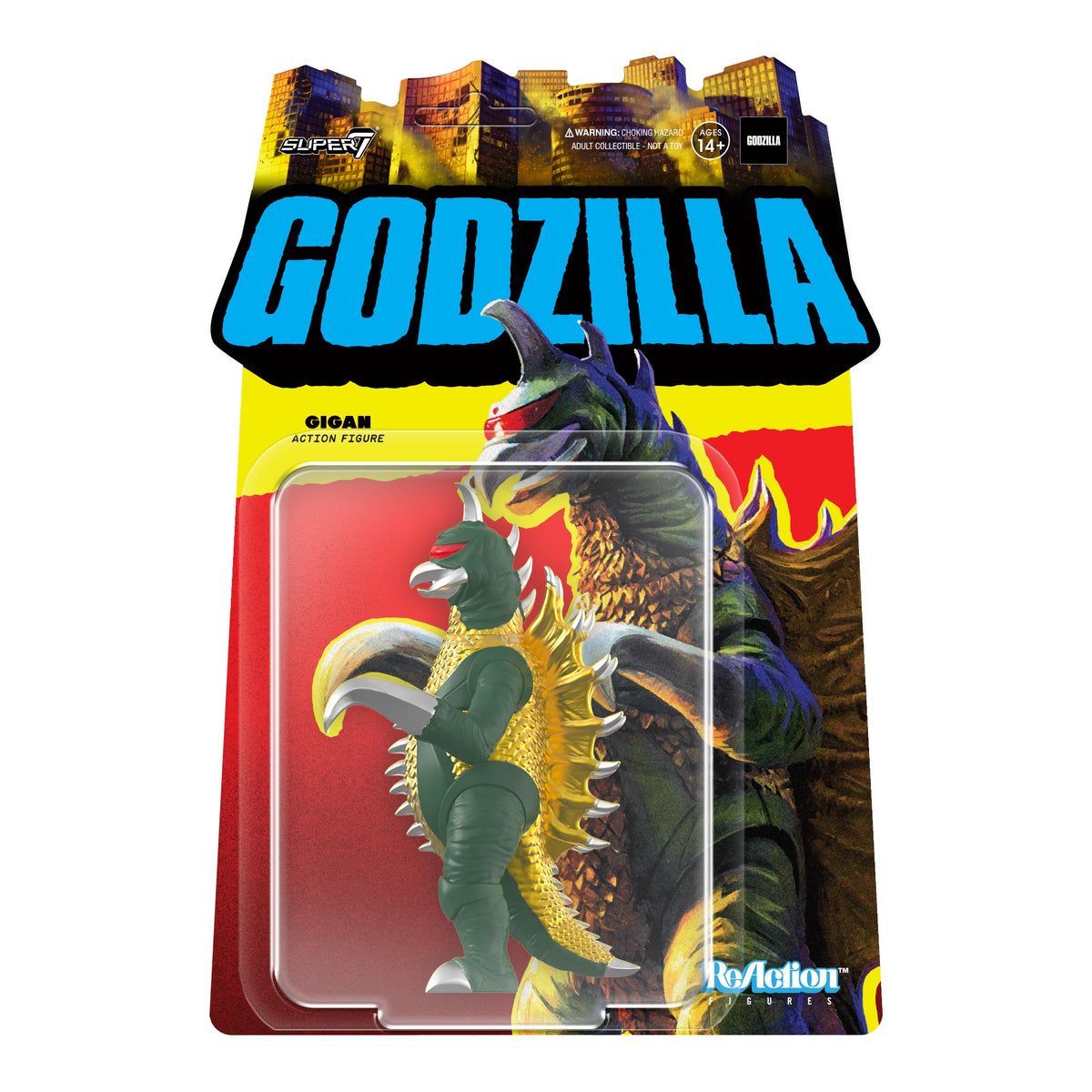 Figurine Godzilla Super7 Reaction Gigan, Neuve Sous Blister, PVC, Collection