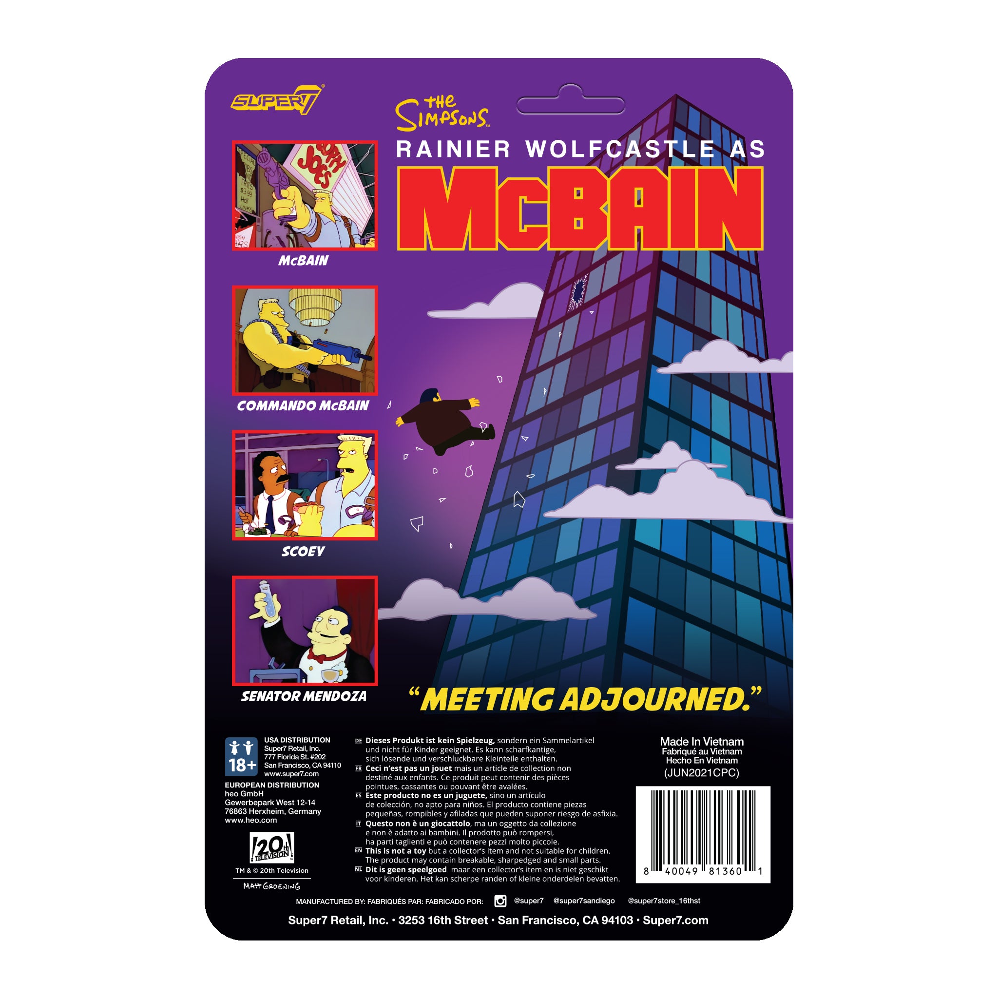 The Simpsons ReAction Wave 1 McBain - McBain