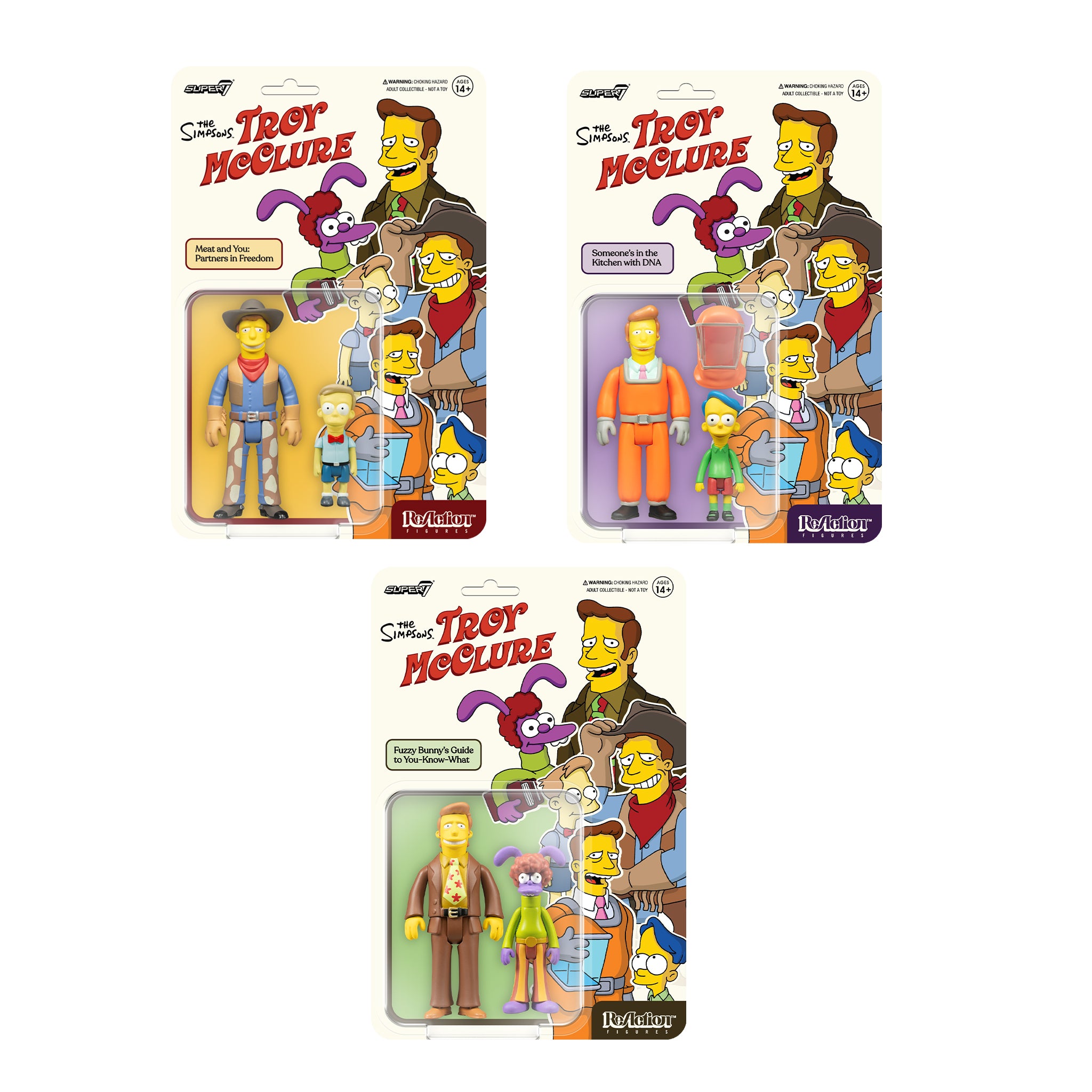 The Simpsons ReAction W2 - Troy McClure Set of 3