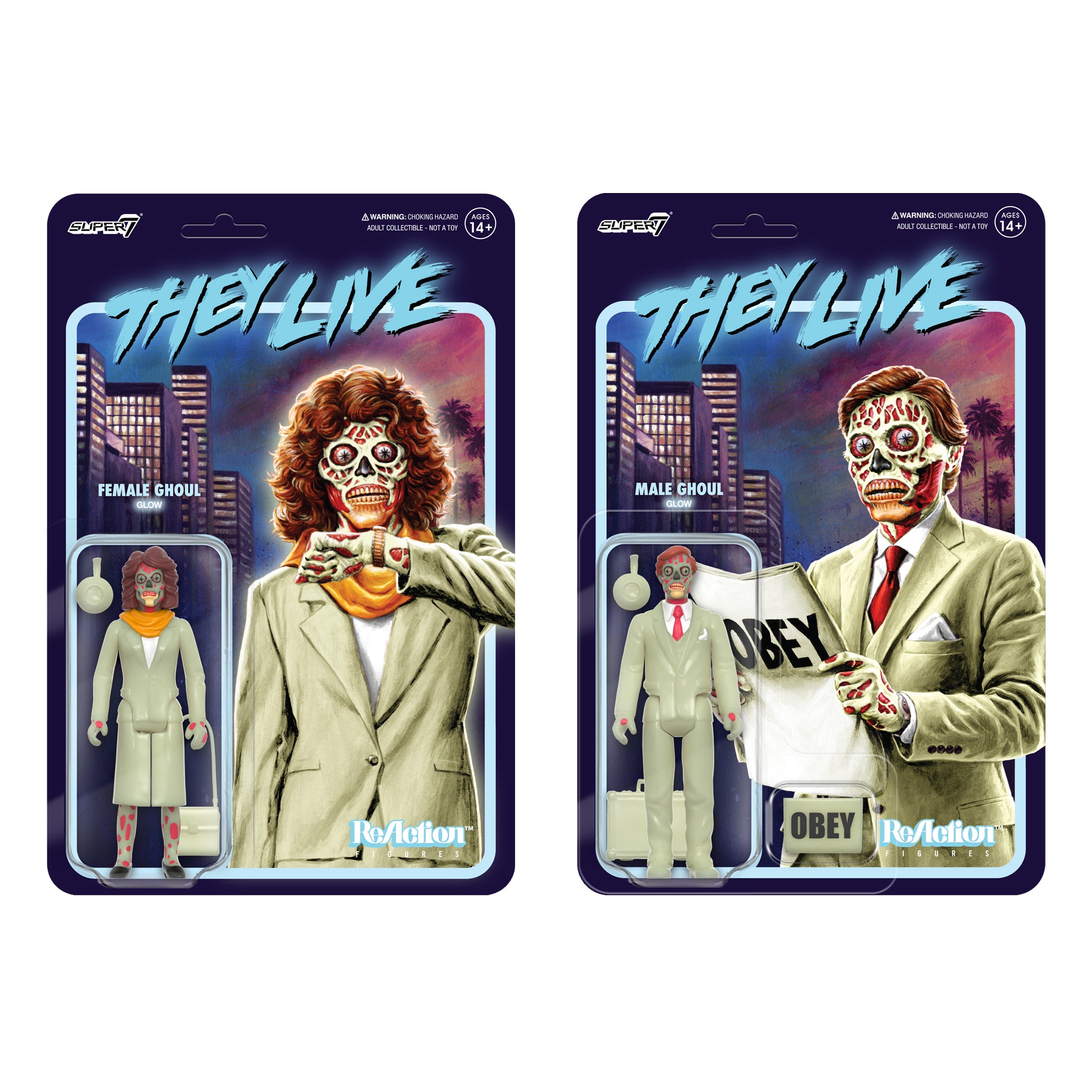 They Live ReAction Wave 2 (Glow) Full Set