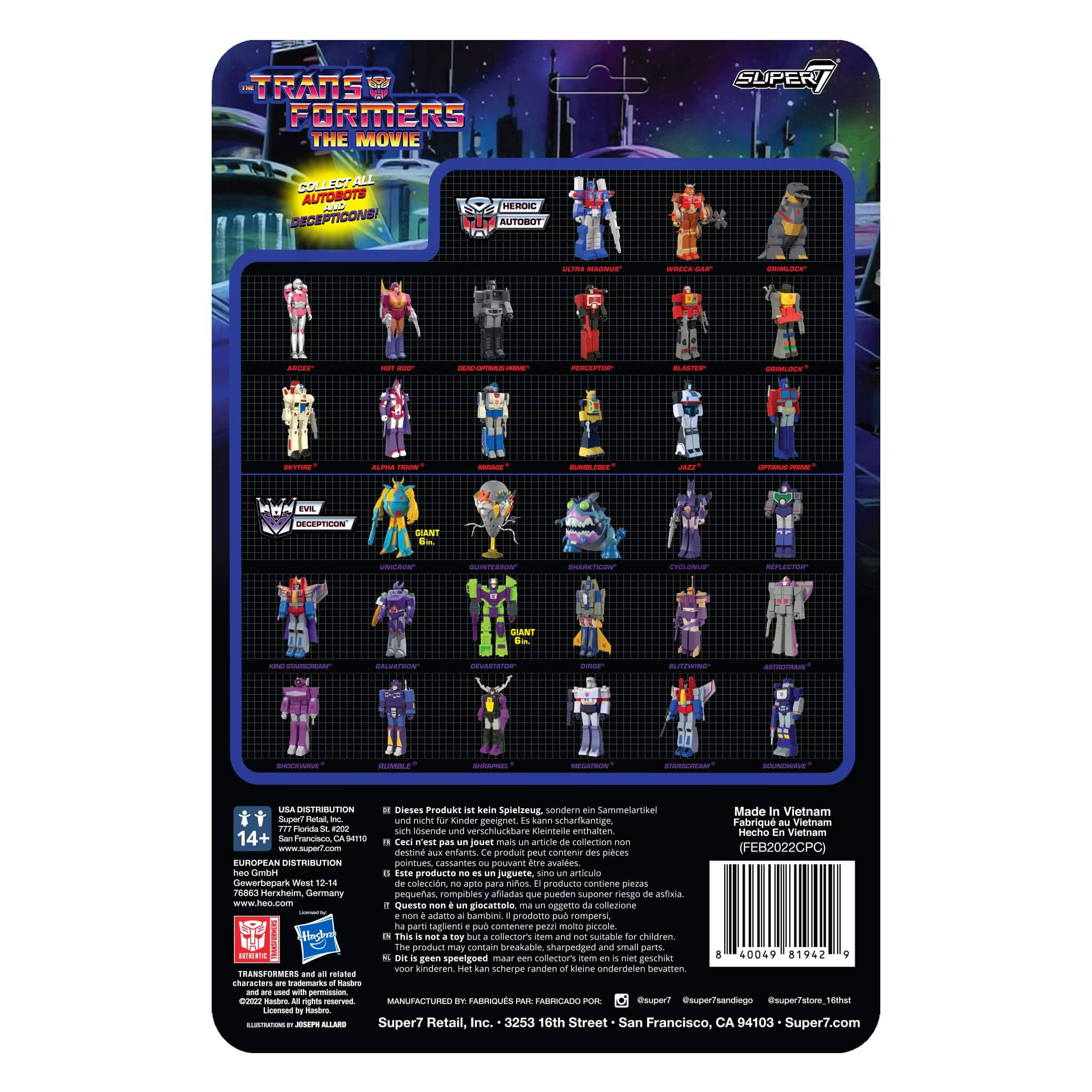 Transformers ReAction Figures Wave 6 - Unicron (Original Toy Prototype)