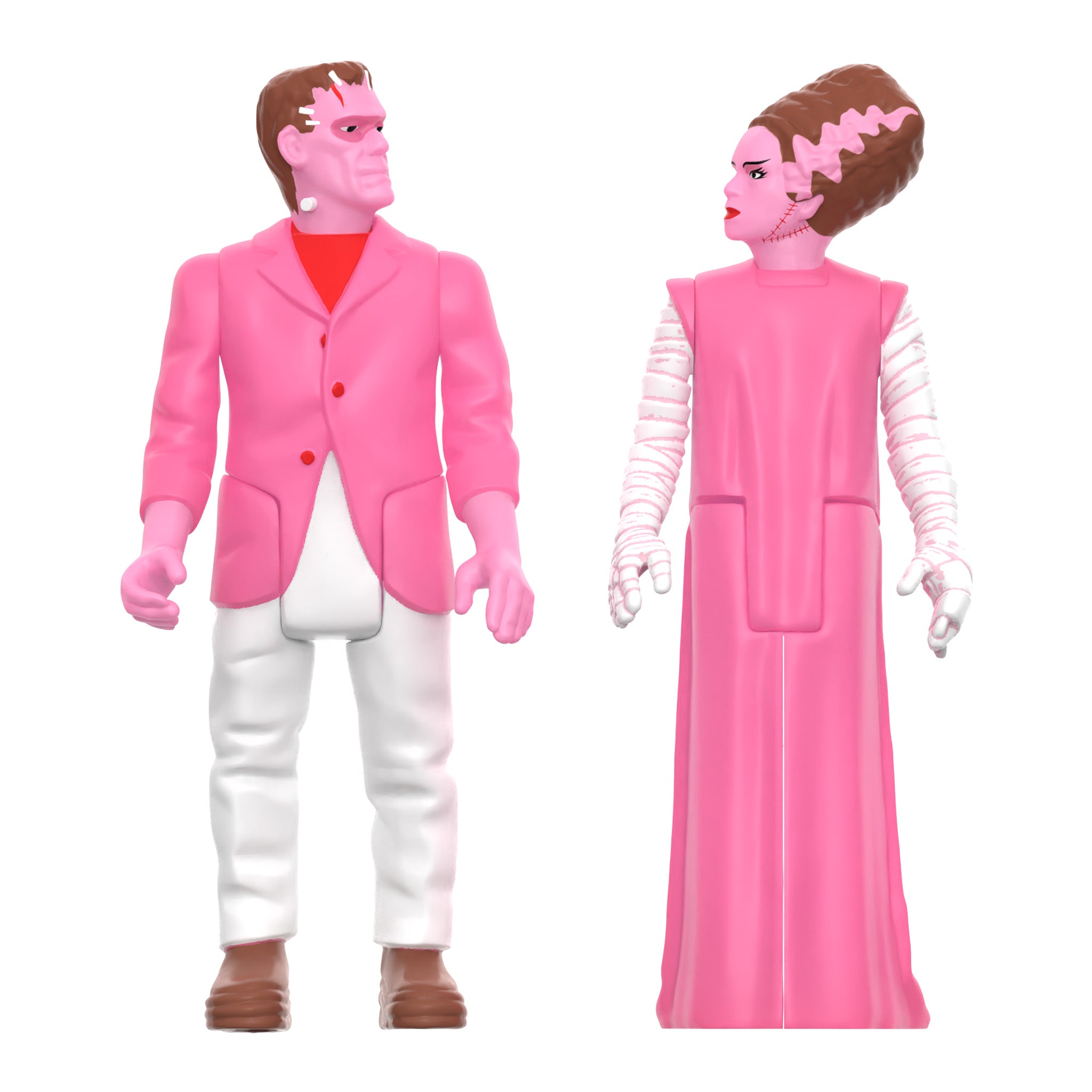 Universal Monsters ReAction Figures - Frankenstein and Bride of Frankenstein 2-Pack (Valentine's Day Heart Box)
