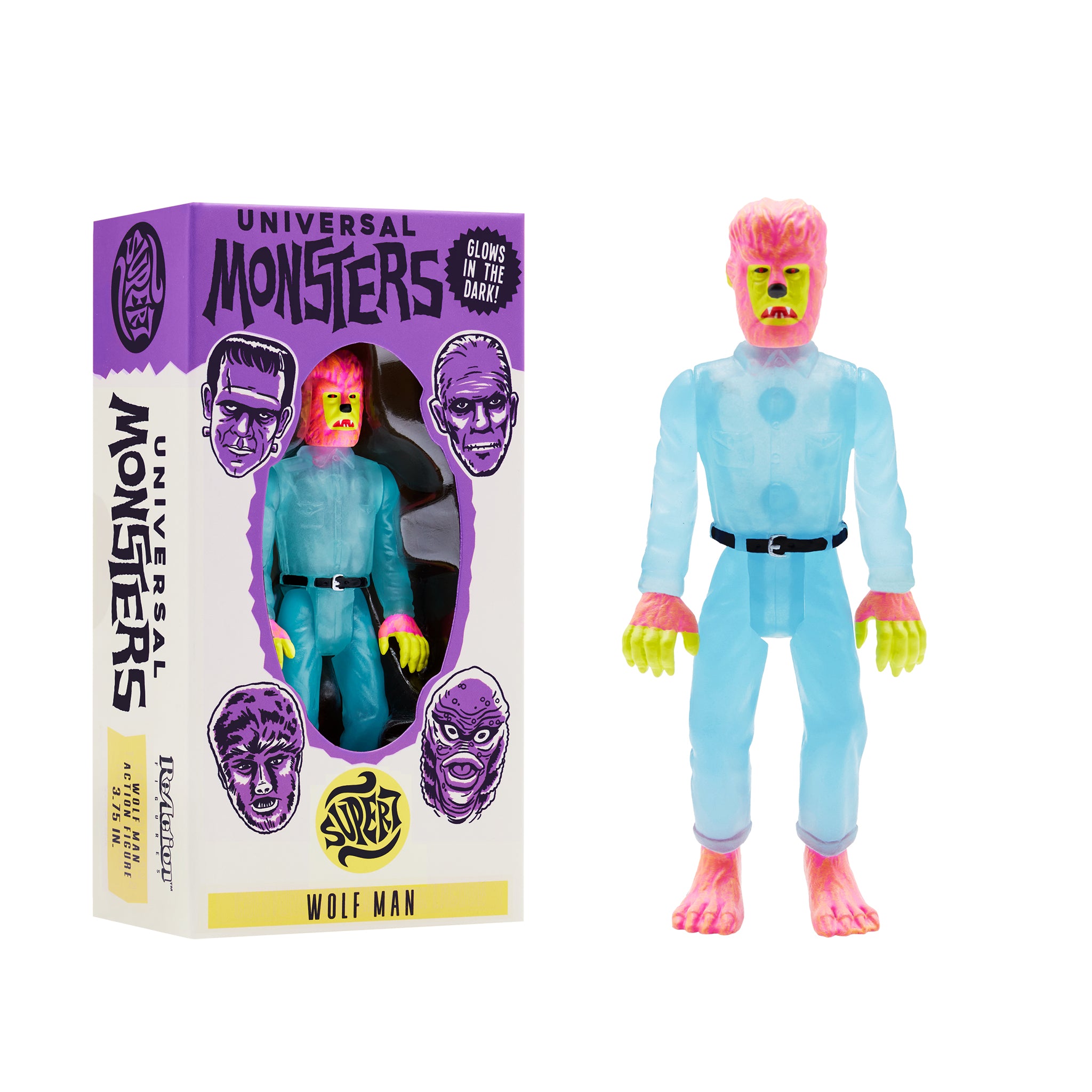 Universal Monsters ReAction - Wolfman (Glow-In-The-Dark Costume Colors)