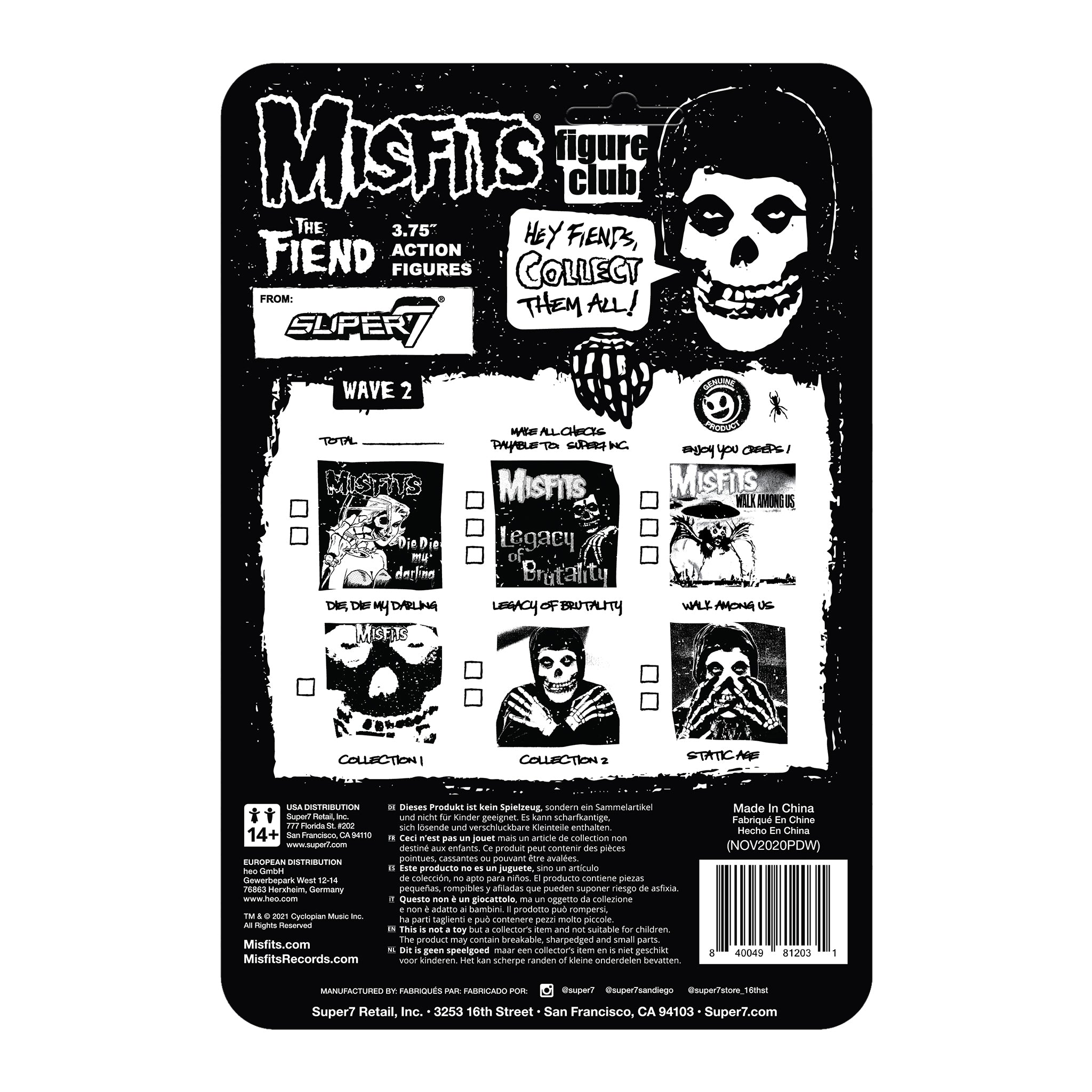 Misfits ReAction - Fiend Legacy of Brutality (White)